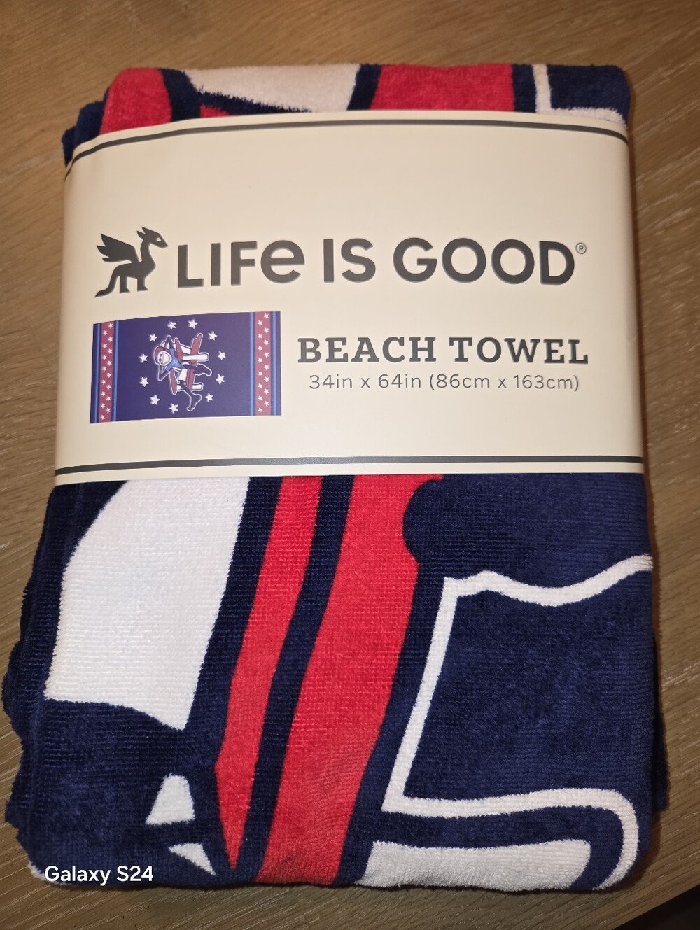 Life Is Good Beach Towel Jake New Red White Blue New